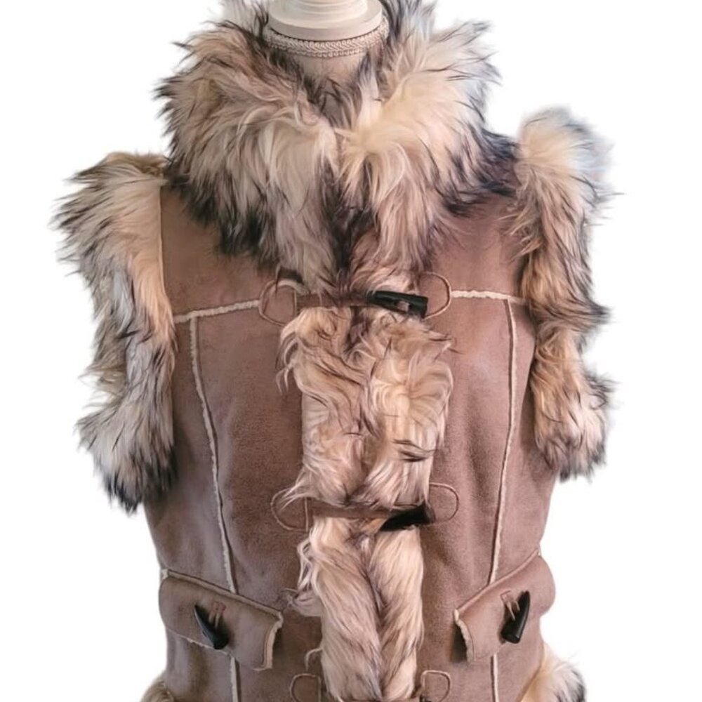 Julia S Roma Merino Fur Vest, Faux Fur, German, Xl